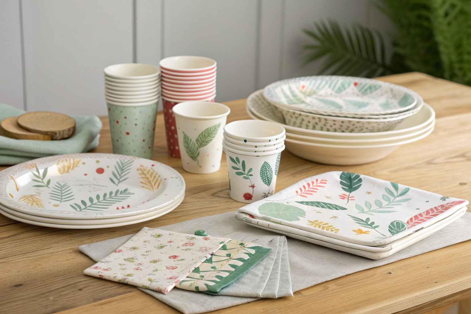 checking the print quality of party plates